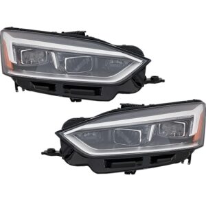 Replacement Driver and Passenger Side LED Headlight, With bulb(s)